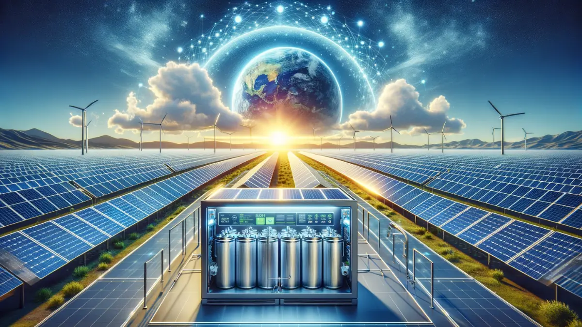 Almacenamiento de energía solar.